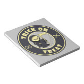 Trick oder Leckerbissen Halloween grimmigem Sensen Notizblock (angewinkelt)