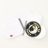 Trick oder Leckerbissen Halloween grimmigem Sensen Notizblock (Innenseite)