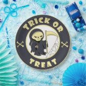 Trick oder Leckerbissen Halloween grimmigem Sensen Pappteller (Party)