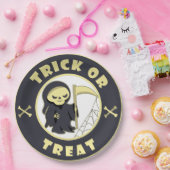 Trick oder Leckerbissen Halloween grimmigem Sensen Pappteller (Party)