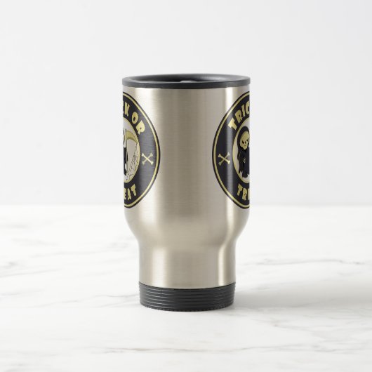 Trick oder Leckerbissen Halloween grimmigem Sensen Reisebecher (Mittel)