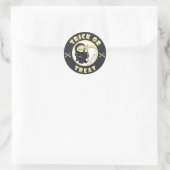 Trick oder Leckerbissen Halloween grimmigem Sensen Runder Aufkleber (Tasche)