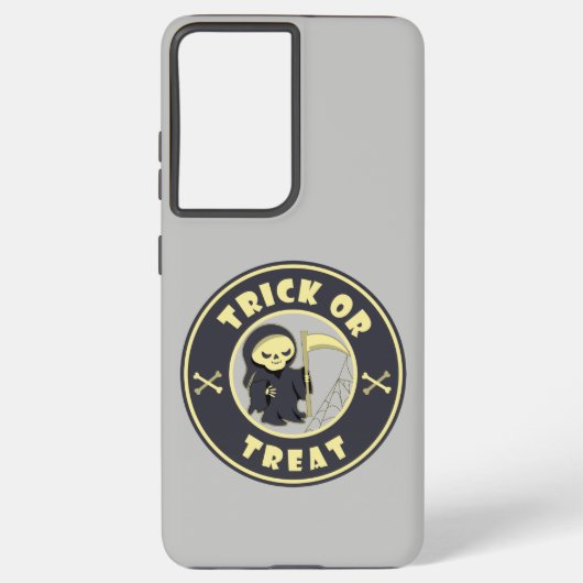 Trick oder Leckerbissen Halloween grimmigem Sensen Samsung Galaxy Hülle (Rückseite)