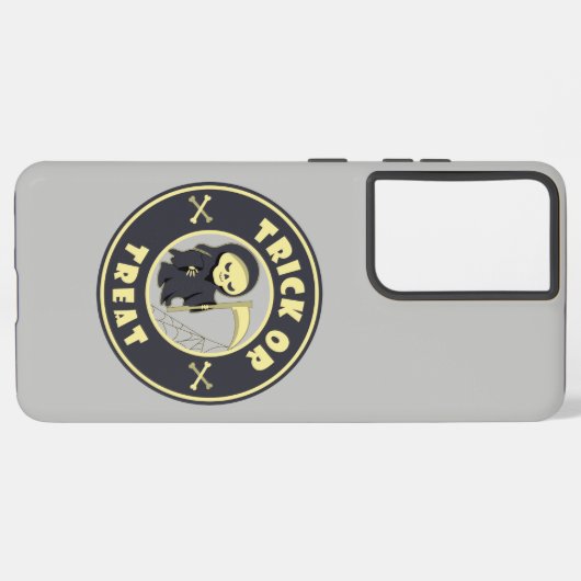 Trick oder Leckerbissen Halloween grimmigem Sensen Samsung Galaxy Hülle (Linke Seite)