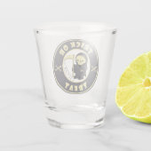 Trick oder Leckerbissen Halloween grimmigem Sensen Schnapsglas (Rückseite)