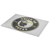 Trick oder Leckerbissen Halloween grimmigem Sensen Schneidebrett (Ecke)