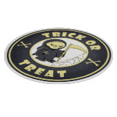 Trick oder Leckerbissen Halloween grimmigem Sensen Schneidebrett (Ecke)