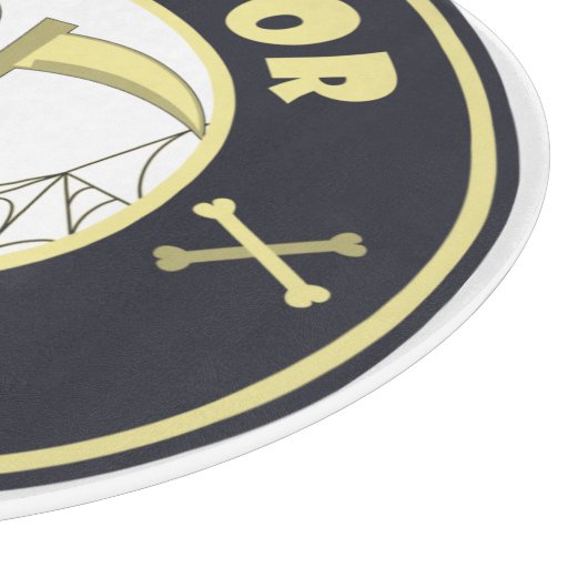 Trick oder Leckerbissen Halloween grimmigem Sensen Schneidebrett (Ecke)