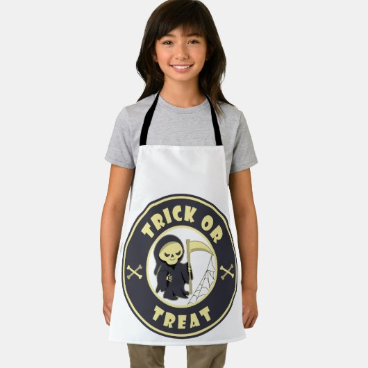 Trick oder Leckerbissen Halloween grimmigem Sensen Schürze (Insitu)