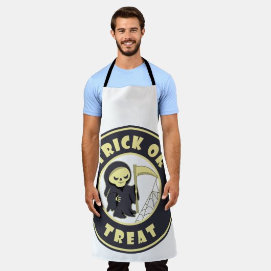 Trick oder Leckerbissen Halloween grimmigem Sensen Schürze (Getragen)