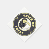 Trick oder Leckerbissen Halloween grimmigem Sensen Serviette (Ecke)
