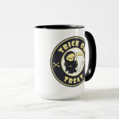 Trick oder Leckerbissen Halloween grimmigem Sensen Tasse (VorderseiteRechts)