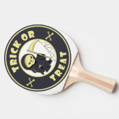 Trick oder Leckerbissen Halloween grimmigem Sensen Tischtennis Schläger (Seitenansicht)