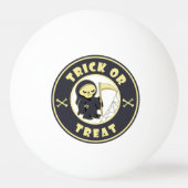 Trick oder Leckerbissen Halloween grimmigem Sensen Tischtennisball (Rückseite)