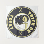 Trick oder Leckerbissen Halloween grimmigem Sensen Wandteppich (Vorderseite (Horizontal))