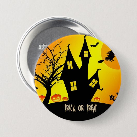 Trick oder Leckerbissen, Halloween Night...Spooky! Button (Vorne & Hinten)