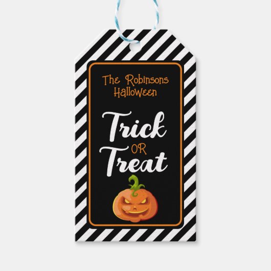 Trick oder Leckerbissen halloween Party Gunst Gesc Geschenkanhänger (Vorderseite)