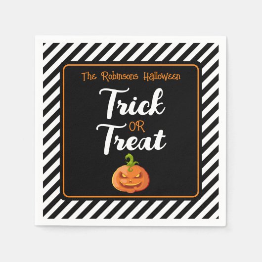 Trick oder Leckerbissen halloween Party Gunst Gesc Serviette (Vorderseite)
