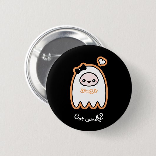 Trick-oder Leckerei-Geist Button (Vorne & Hinten)