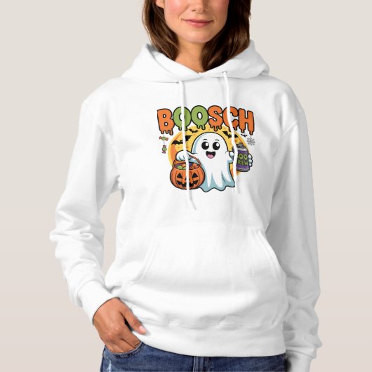 Trick-oder-Leckerei-Geist mit Boo Brew Hoodie (Vorderseite)