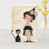 Trick oder Leckerei - Gruß-Karte Karte (Gelbe Blume)