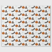 Trick-oder-Leckerei Halloween Bat Pumpkin Ghost He Geschenkpapier (Flach)