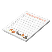 Trick-oder-Leckerei Halloween Bat Pumpkin Ghost He Notizblock (Rotiert)