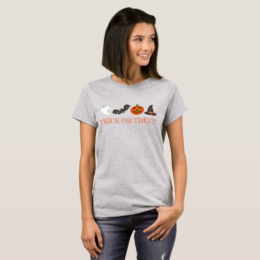 Trick-oder-Leckerei Halloween Bat Pumpkin Ghost He T-Shirt (Vorne ganz)