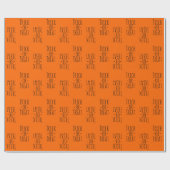 Trick-oder-Leckerei Halloween Black on Orange Geschenkpapier (Flach)