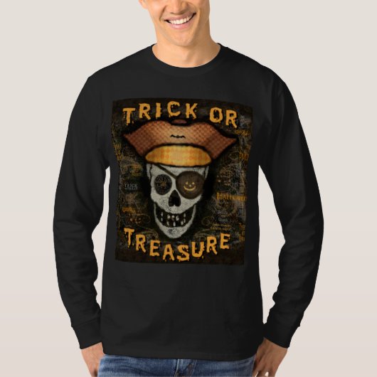 Trick-oder Leckerei-Halloween-Piraten-T - Shirt (Vorderseite)