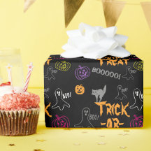 Trick-oder-Leckerei Halloween Pumpkin Ghost Cat