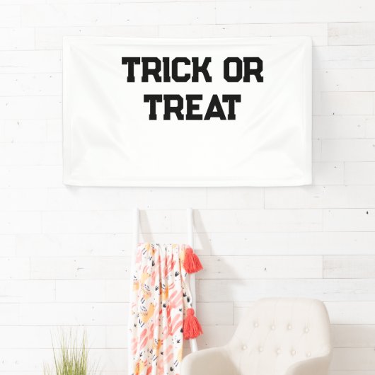Trick oder. Leckerei Halloween schwarz schlicht Mi Banner (Insitu)