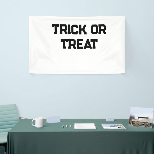 Trick oder. Leckerei Halloween schwarz schlicht Mi Banner (Messeveranstaltung)