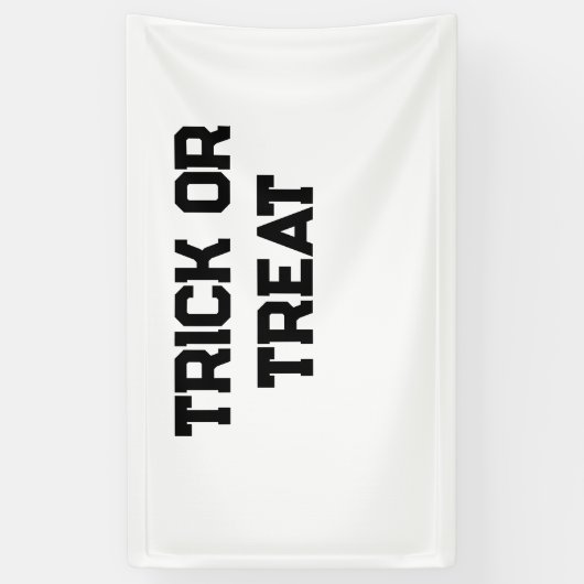 Trick oder. Leckerei Halloween schwarz schlicht Mi Banner (Vertikal)