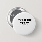 Trick oder. Leckerei Halloween schwarz schlicht Mi Button (Vorne & Hinten)