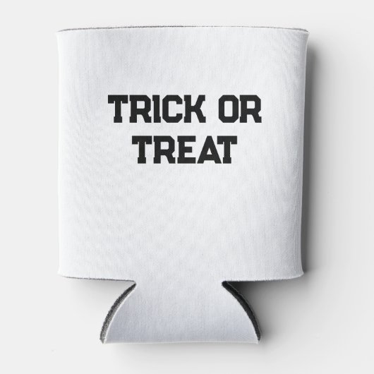 Trick oder. Leckerei Halloween schwarz schlicht Mi Dosenkühler (Vorderseite)