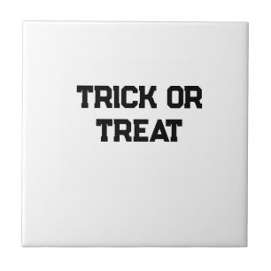 Trick oder. Leckerei Halloween schwarz schlicht Mi Fliese