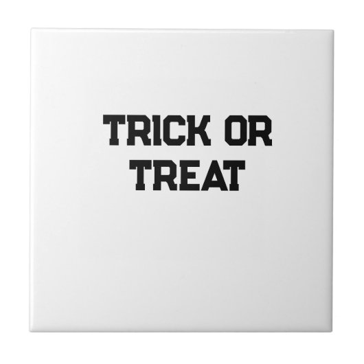 Trick oder. Leckerei Halloween schwarz schlicht Mi Fliese (Vorderseite)