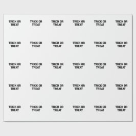 Trick oder. Leckerei Halloween schwarz schlicht Mi Geschenkpapier