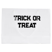 Trick oder. Leckerei Halloween schwarz schlicht Mi Große Geschenktüte (Rückseite)