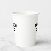 Trick oder. Leckerei Halloween schwarz schlicht Mi Pappbecher (Links)