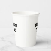 Trick oder. Leckerei Halloween schwarz schlicht Mi Pappbecher (Rechts)