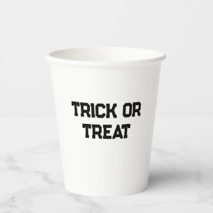 Trick oder. Leckerei Halloween schwarz schlicht Mi Pappbecher