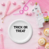 Trick oder. Leckerei Halloween schwarz schlicht Mi Pappteller (Party)