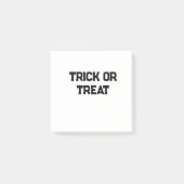 Trick oder. Leckerei Halloween schwarz schlicht Mi Post-it Klebezettel (Vorderseite)