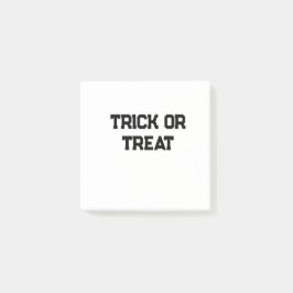 Trick oder. Leckerei Halloween schwarz schlicht Mi Post-it Klebezettel