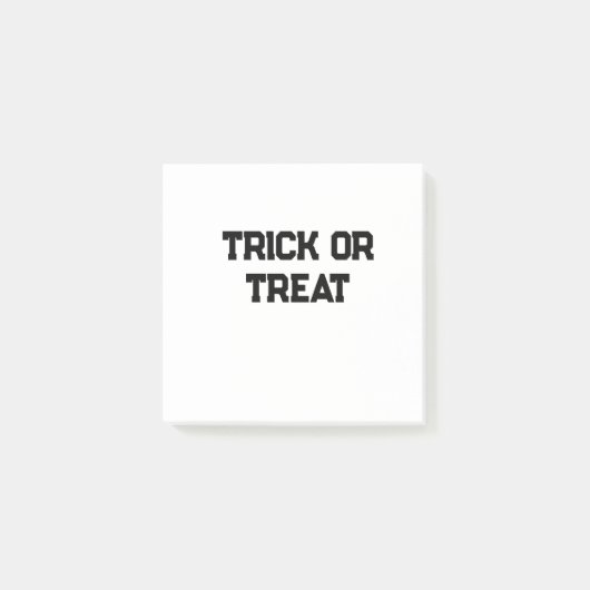 Trick oder. Leckerei Halloween schwarz schlicht Mi Post-it Klebezettel (Vorderseite)