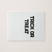 Trick oder. Leckerei Halloween schwarz schlicht Mi Puzzle (Horizontal)