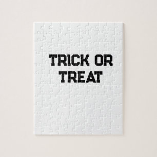Trick oder. Leckerei Halloween schwarz schlicht Mi Puzzle