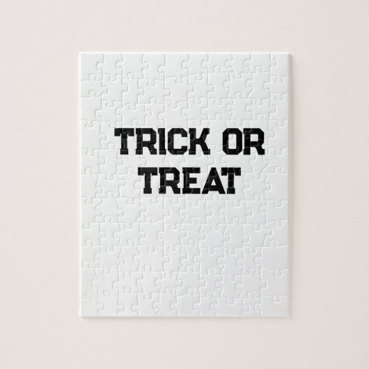 Trick oder. Leckerei Halloween schwarz schlicht Mi Puzzle (Vertikal)
